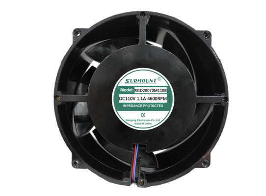 Compact DC110V Fan for Train Electrical Control Cabinet 200x70mm 4600RPM