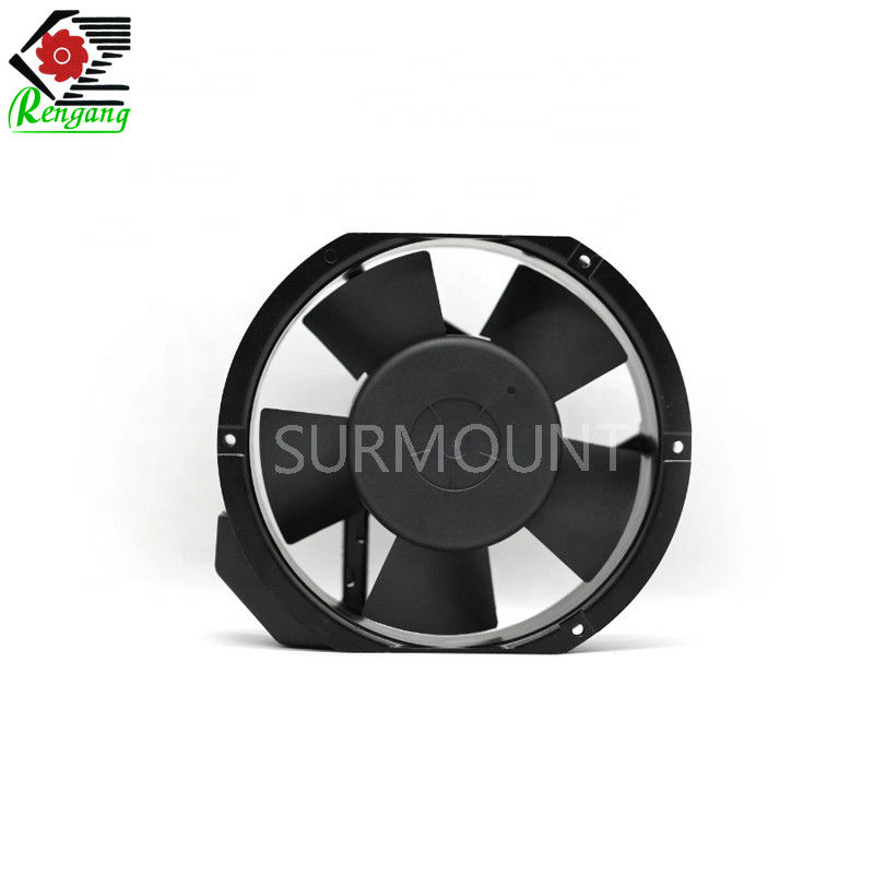 Black 150mm Outer Rotor Fan , 110 Volt Cooling Fans Aluminium Alloy